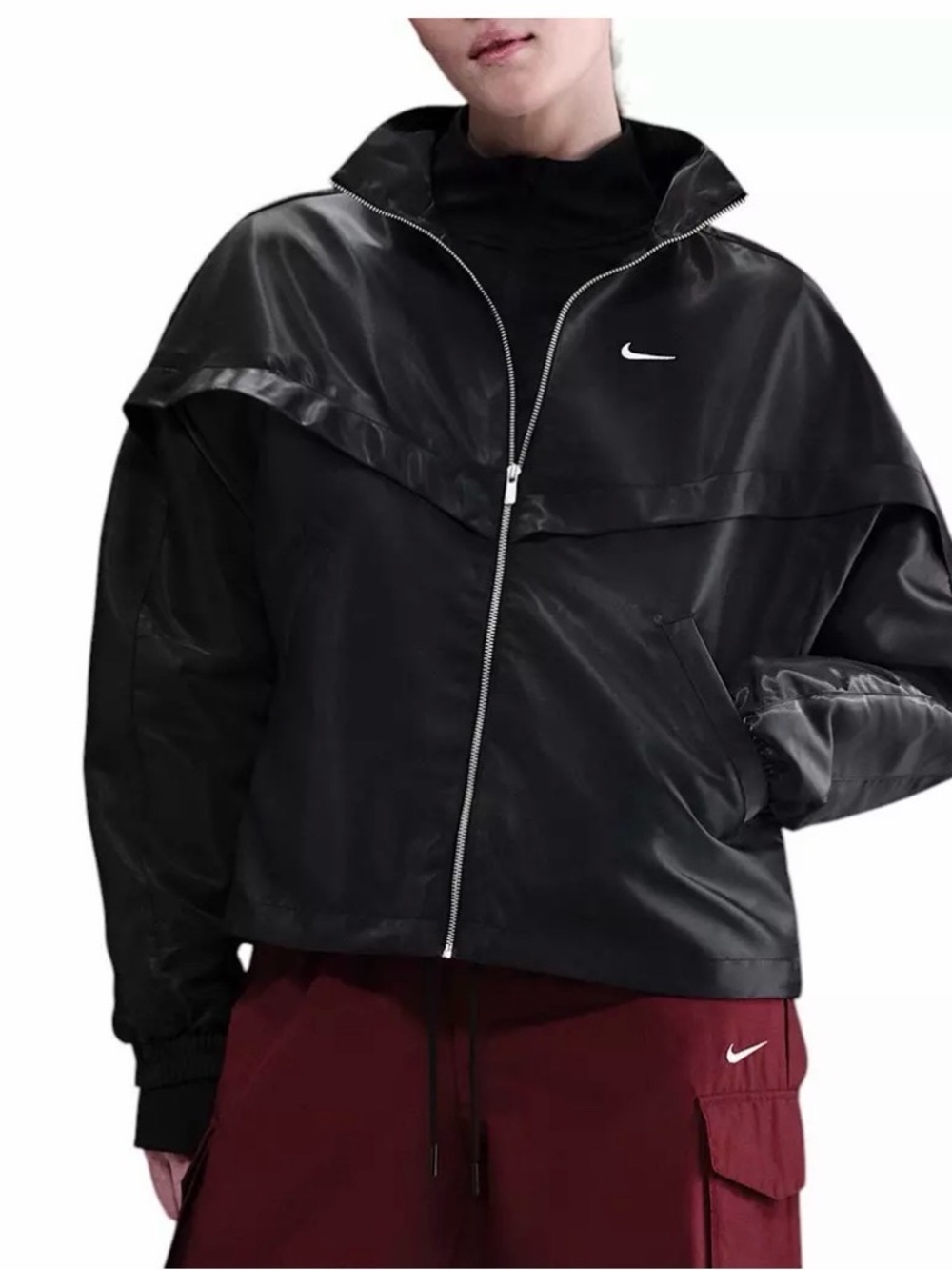 Nike Black Lightweight Zip-Up Bomber Jacket